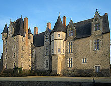 The castle of René, Duke of Anjou, in the village of Baugé, Maine-et-Loire, France.