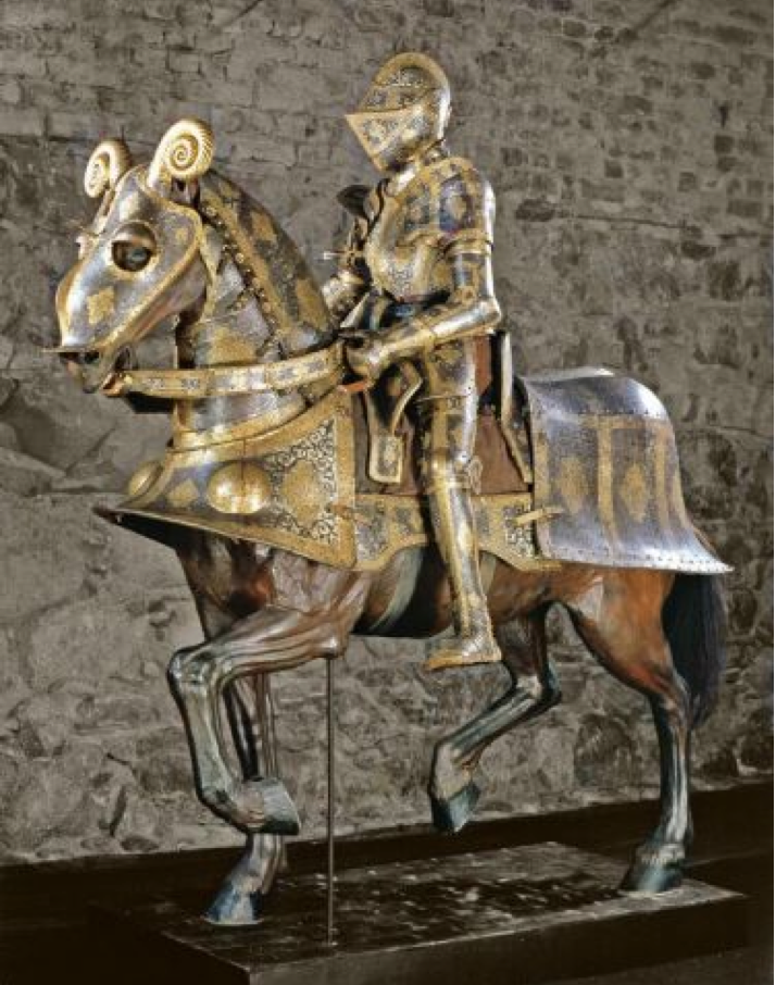 Full plate armour for man and horse commissioned by Sigismund II Augustus